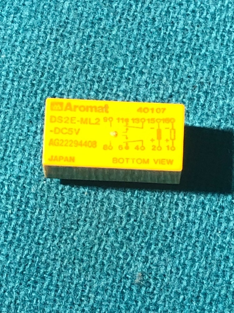Relay DPDT, pcb mount, 5VDC two-coil latching, 60W or 125VA, 250VAC