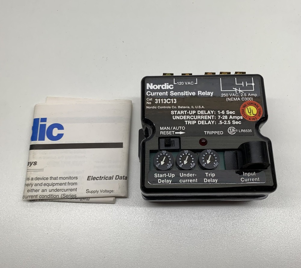 Nordic 3113C13 Current Sensitive Relay 7-28 Amp