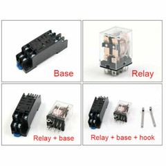 Electromagnetic Relay Set 12VDC 24VDC 36VAC 110VAC 220AC 24VAC Coil Power Relay