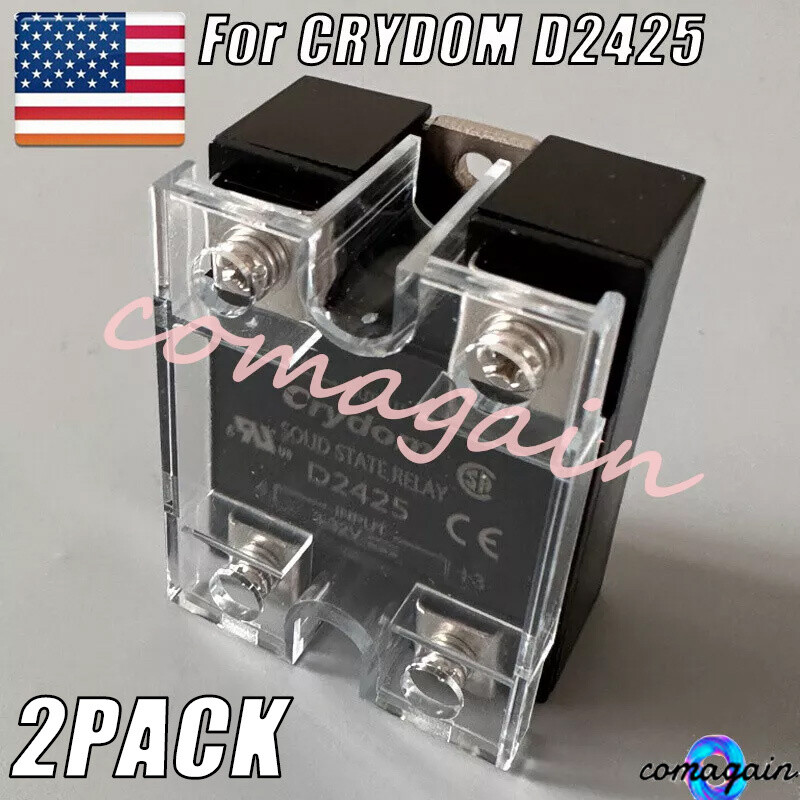 For Crydom D2425 SSR Solid State Relay Output 240VAC 25A Input 3-32VDC US 2Pack