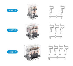 Power Relay Socket Base LY2NJ 12V 24V 110V 220V 380V AC DC 8 11 14 Pin Switch