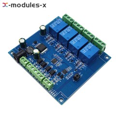 1-10PCS Modbus RTU DC7-24V 4 Channel Relay Control Switch RS485/TTL UART Module