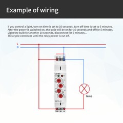 GEYA Unbalanced Cycle ON/OFF Timer Relay Switch 10A AC/DC24-240V Cycle