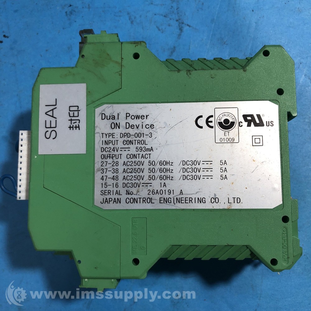 Japan Control Engineering DPD-001-3 Dual Power On Device USIP