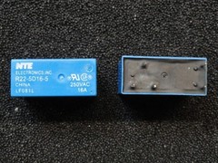 R22-5D16-5 NTE Electronics R22-5D165 RELAY-SPDT 16AMP 5/6VDC Through Hole 4 PCS