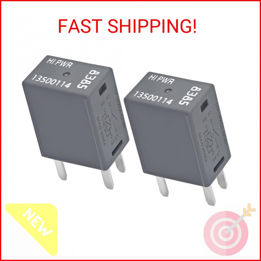 Relay 13500114/8385 (Set of 2) – 12VDC 40A 4Pins for Air Conditioning Fan, Relay