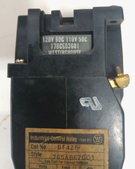 WESTINGHOUSE CONTROL RELAY BF42F 120V 60C 110V 50C 10 AMPS 8 POLES 4NO/2NC