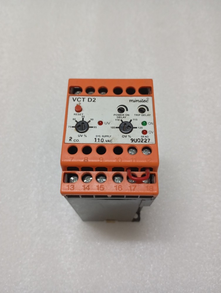 minillec under/over voltage relay VCT D2 110V 9U0227