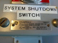GE CR104PEG11 ENCLOSURE with EMERGENCY STOP TWIST BUTTON