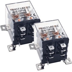 JQX12F2Z High Power Relay Pack of 2 8 Pin DC 12V Coil Voltages 30A DPDT, 2NO…