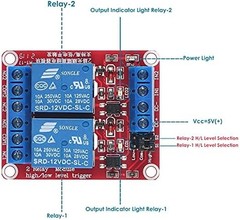 4pcs DC 12V Relay Module 2 Channel Relay Board with Optocoupler Support High or