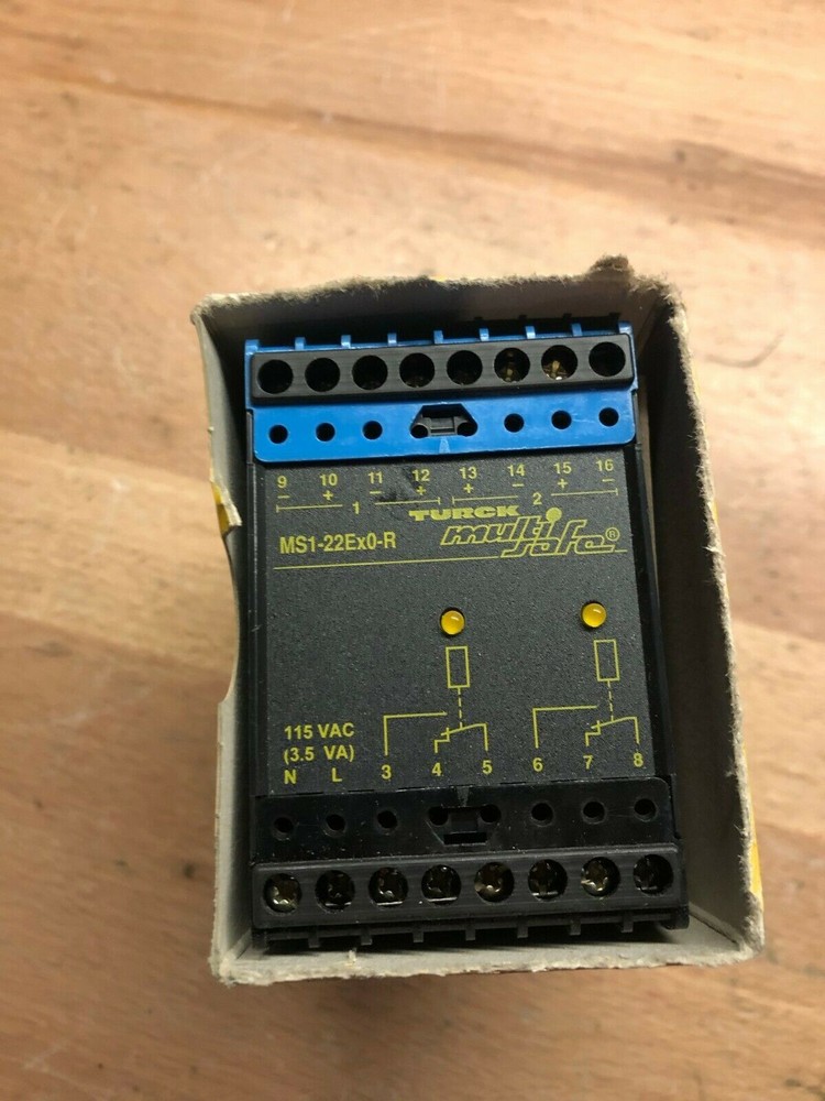 Turck MS1-22EX0-R/115VAC Multisafe Switching Amplifier 53124 New