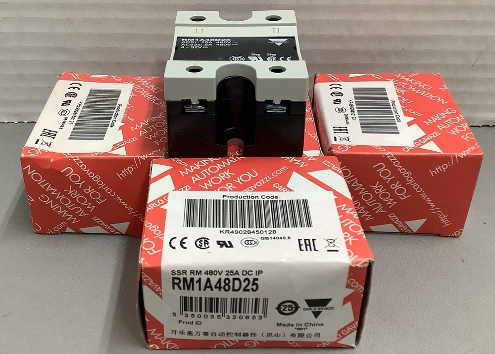Lot Of 4 Carlo Gavazzi Solid State Relay RM1A48D25, 480V, 25A (b647)