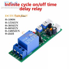5V 12V 24V DC Infinite Cycle Delay Timer Relay Turn On-off Switch Loop Module US