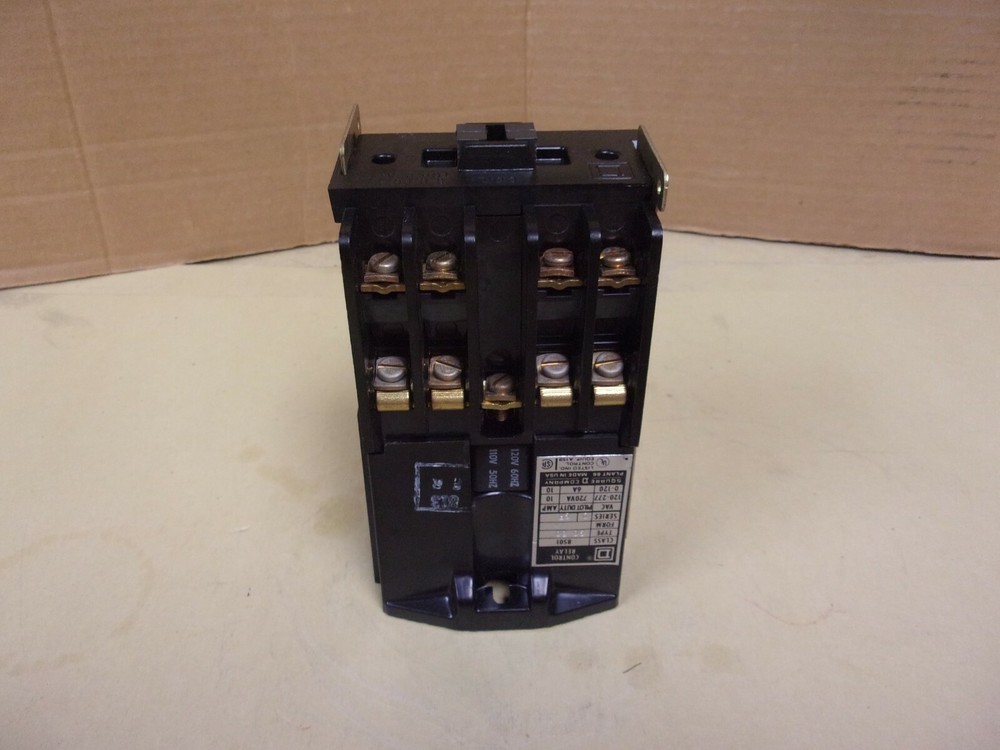 Square D 8501-GO80 Control Relay Series D 12-277V , 720VA , 10A , Coil 120V