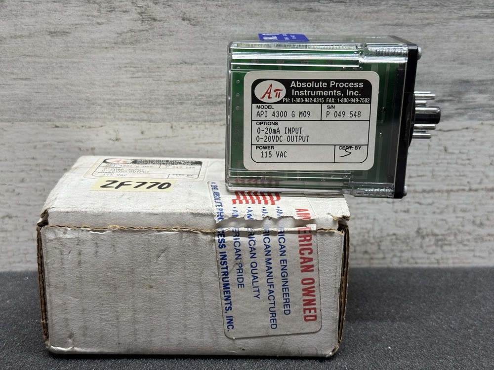 Absolute Process Instruments API 4300 G M01 DC to DC Isolator 115VAC New