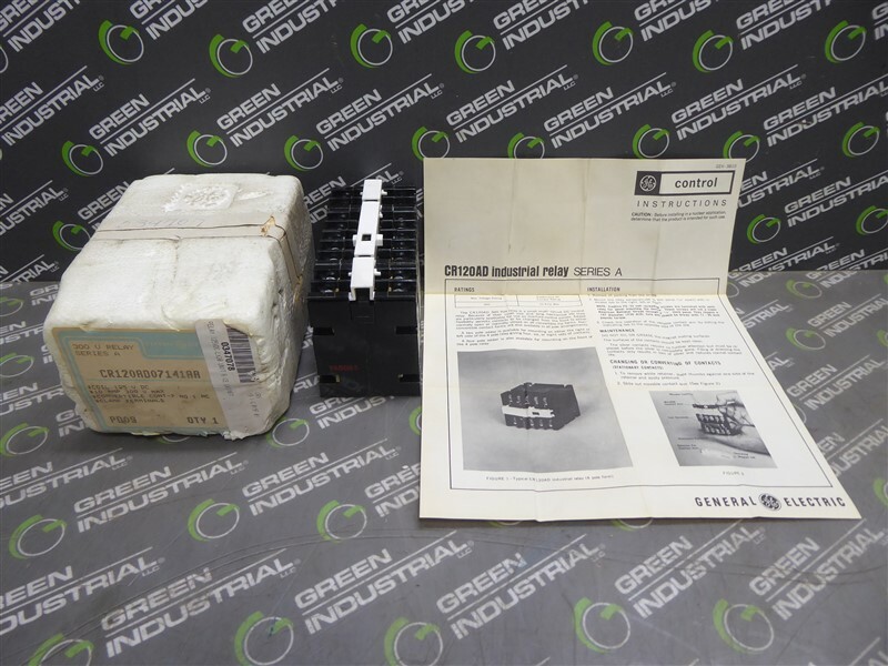 NEW General Electric CR120AD07141AA Relay Time Delay Ser. A 300V 10A 125VDC Coil