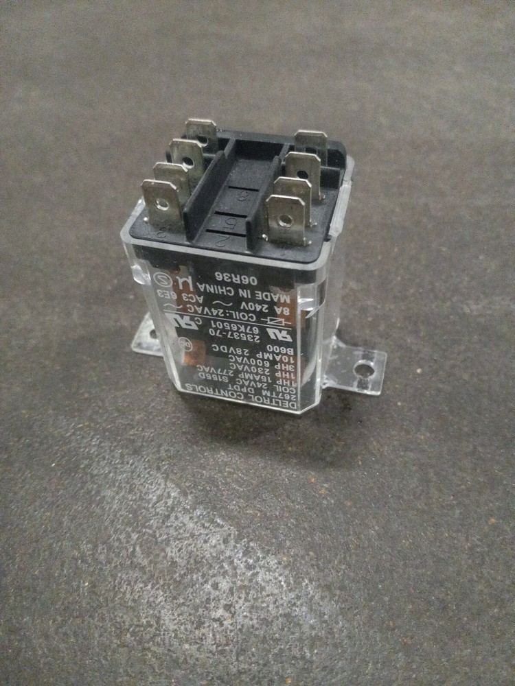 Deltrol Controls Relay 267TM DPDT 24 VAC Coil S155D 23537-70 67K6501 *cracked*