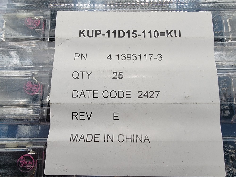 New (4pcs) KUP11D15110 TE CONNECTIVITY Electromechanical Relay
