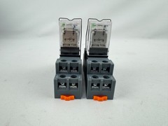 x(2) Twtade YJTF08A-E 2C(8PIN) Din Rail Relay & Base Module 24VDC 12A