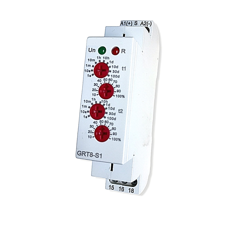 Asymmetric Cycler flasher Timer Relay 12AC/DC-240V(50-60Hz)din rail 1sec-100Day