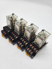 4PC Omron MY4N-D2 Relay w Socket Base 5A 240V 14Pin 24V Coil 2163YK