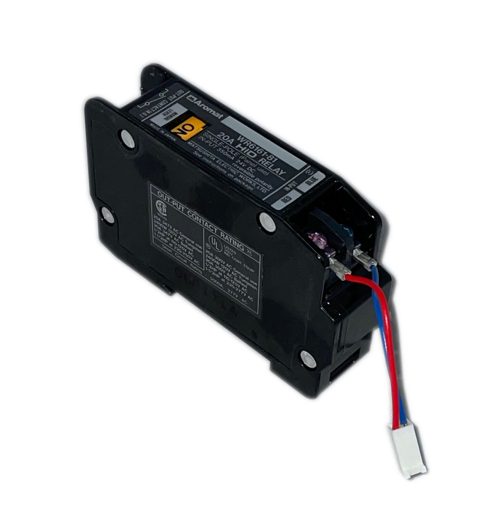 Aromat WR6161-81 HID Relay, 20 Amp, Single Pole, 120/277/300/347Vac, Panel Use