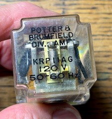 Vintage Potter & Brumfield KRP-11AG 120V AC Power Relay 10A DPDT 8-Pin AMF Obsol