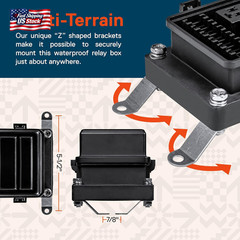 True Mods 12V DC Auto Waterproof Fuse 5-Pin Relay Box Block [6 Bosch Style Relay