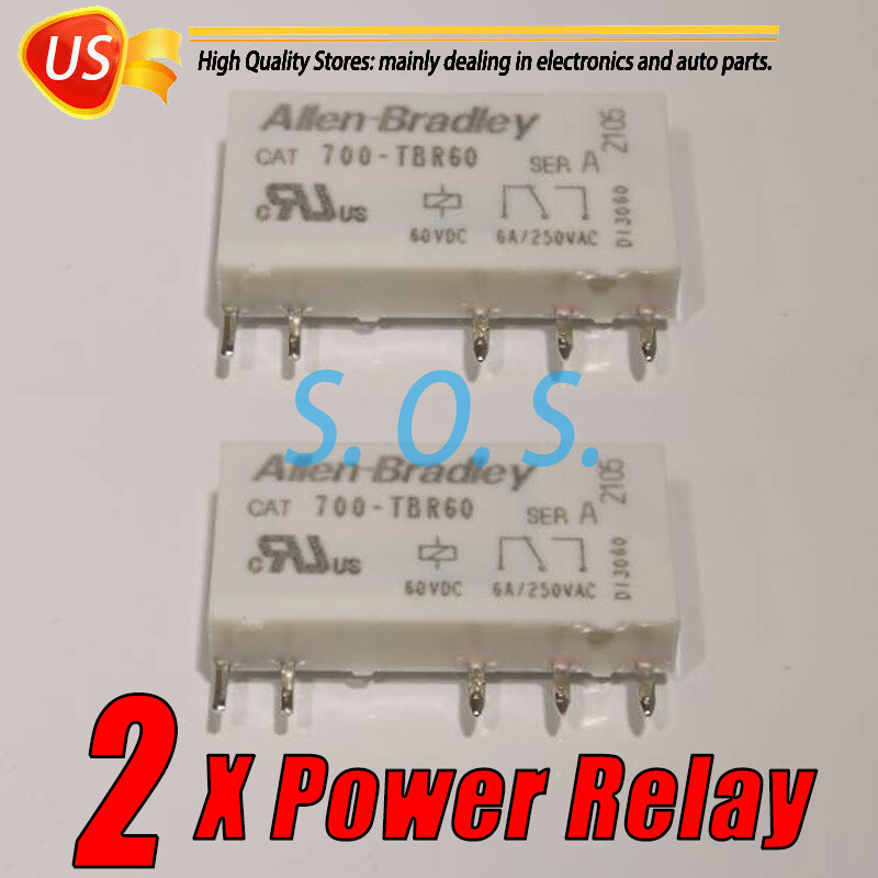 2PCS FOR ALLEN-BRADLEY 700-TBR60 SER A POWER RELAY – CONTACTOR