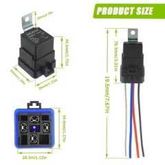 EPLZON 4 PIN 80/60 AMP 12V DC SPST Waterproof Relay Heavy 4