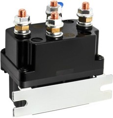 Black Powder-Coated 12V 250A Solenoid Replacement for Winch Efficiency