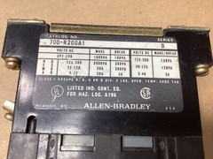 Allen Bradley BUL 700 Type R Electrically held relay 700-R200A1 SER B #119D82*CO