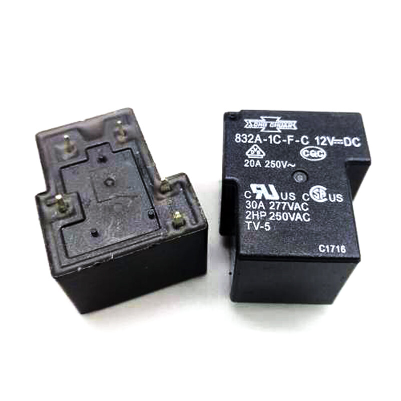 2PCS Song Chuan 832A-1C-F-C 12VDC Power Relay 4Pins same as 832A-1A-F-S