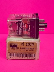 Dayton 5X827E General Purpose Plug-In Relay (120VAC, 10A-12A, 8-Pin/Octal).