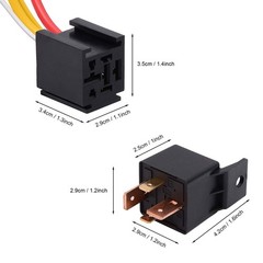 EHDIS 80A 12V Heavy Duty SPST Relay with Socket – Pack of 2