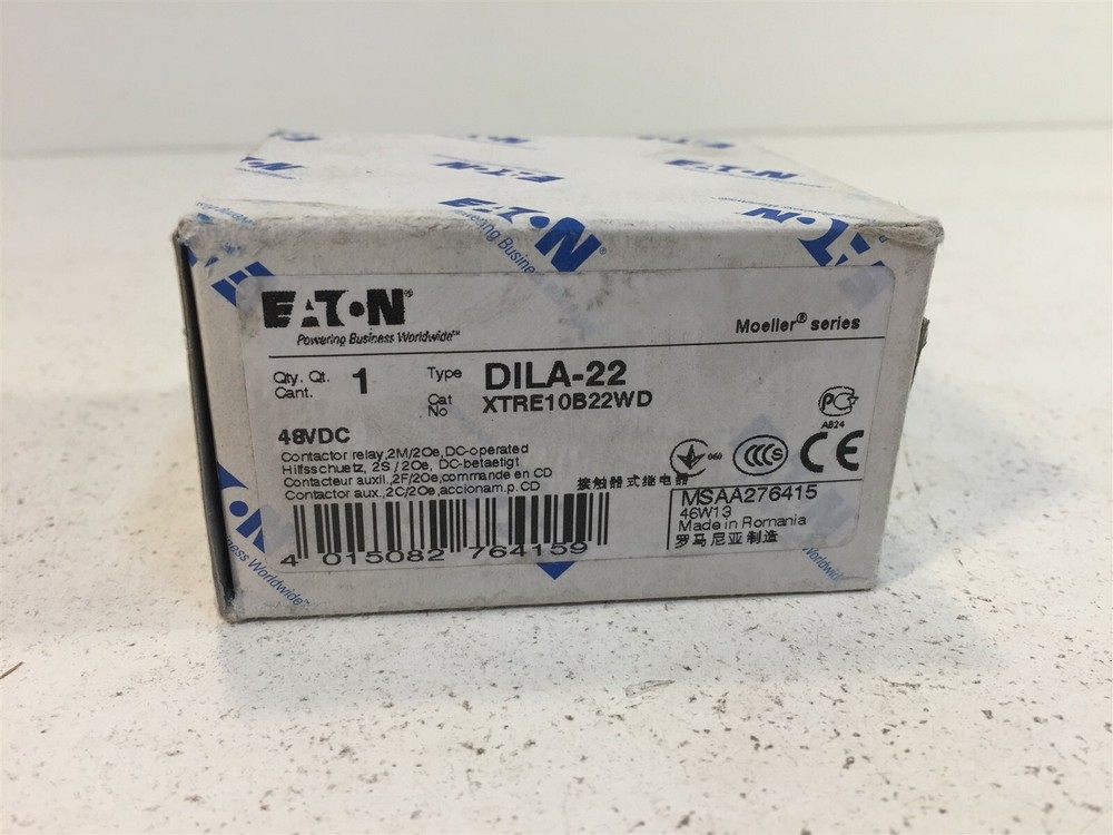 Eaton DILA-22 Contactor Relay 48VDC XTRE10B22WD