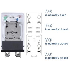 8Pin DPDT Power Relay 10A 110/120V AC Coil LED Indicator for Industrial