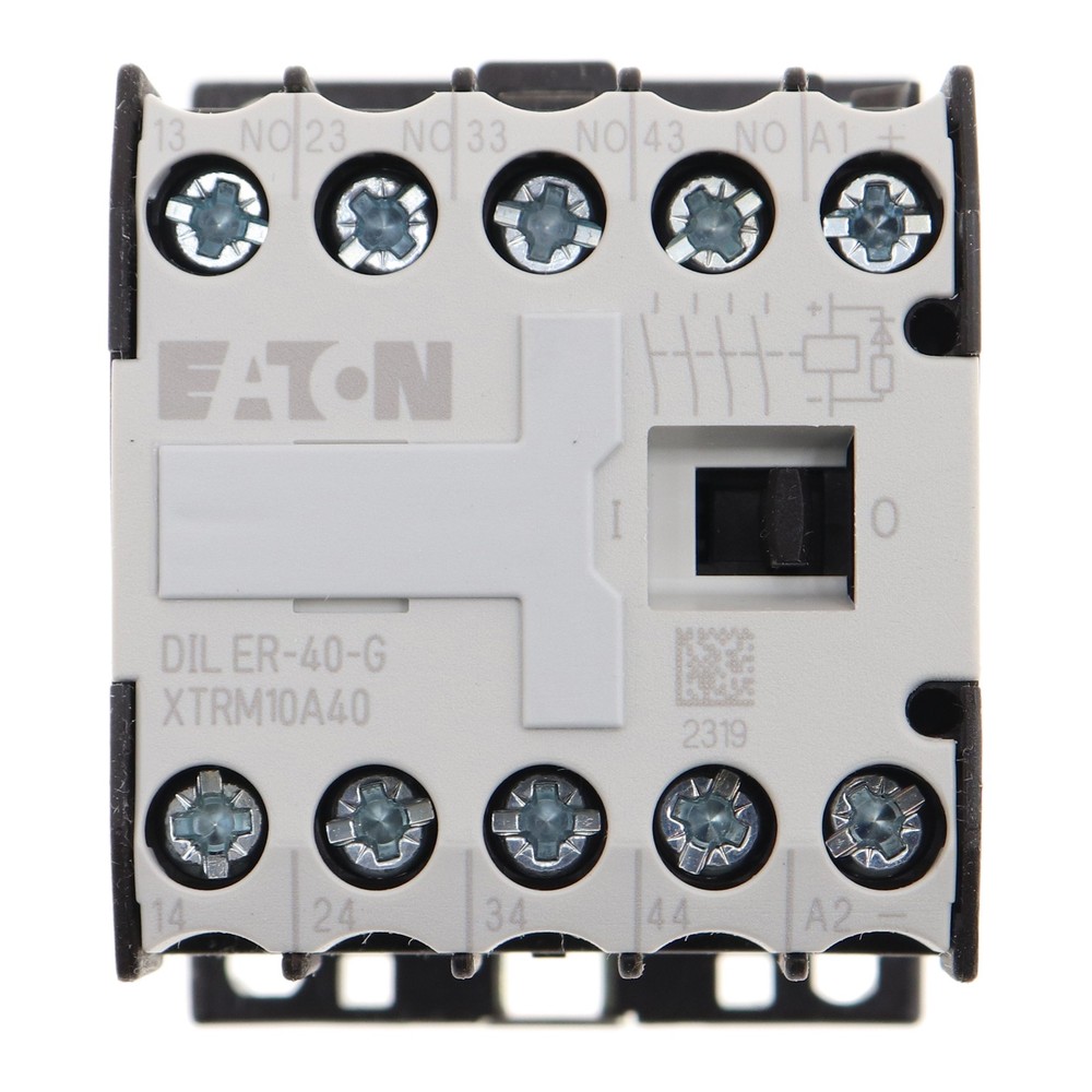 EATON XTRM10A40TD XT CONTROL RELAY, 4PST-NO CONTACT CONFIGURATION, 24VDC