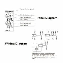 Grt82t Double Delay On Timer Relay Ac230v Or Ac/dc12v240v Dpdt Relay Din Rail