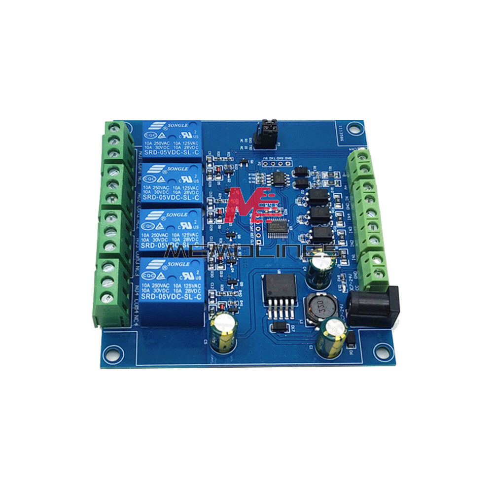 1-10x Modbus RTU DC7-24V 4 Channel Relay Control Switch RS485/TTL UART Module US