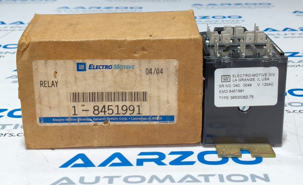 GENERAL MOTORS ELECTRO-MOTIVE 36530082-75 ELECTROMAGNETIC POWER RELAY 8451991