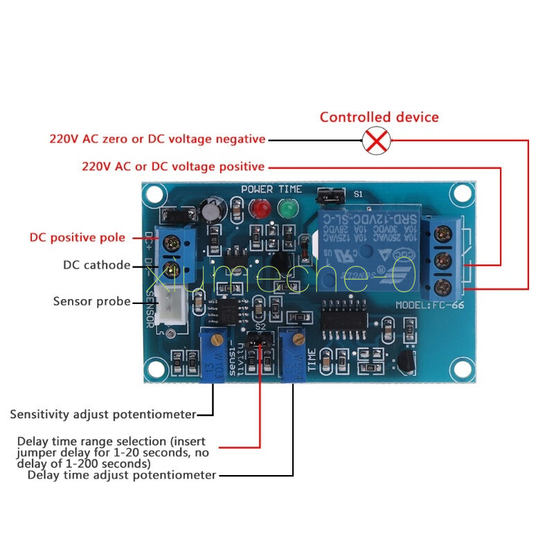 Light detect sensor 12V photoresistor relay module with timmer light control