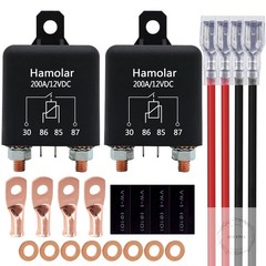 2 Pack 12V 200 Amp Continuous Duty Relay Switch Car Starter Heavy Duty Split