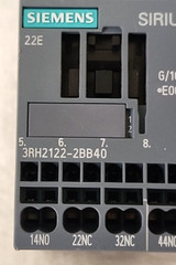 Siemens Sirius 3RH2122-2BB40 Contactor Relay 10A 240V AC / DC 24V – Used