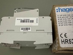 Hager HR522 ELR Earth Leakage Relay 230V 0.03–10A Time Delay 50% Led Test HR 522