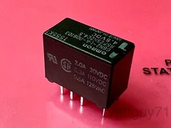 2pcs OMRON G6N2 4.5VDC DPDT Relay, 2.0A @ 30VDC, 0.5A @ 120VAC, 5V, PCB, Lot