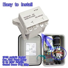 35A Well Pump Relay Control Box, 230V Auto Panel Mount, Fits 5-15HP Pumps