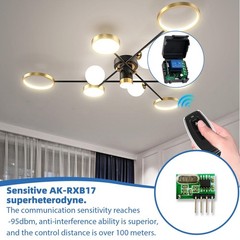 Wireless Remote Control Switch, 5V 12V 24V 30V Wireless Switch with 2 Remote Controls…