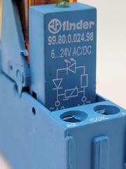 Finder 95.95.3 Socket Base 10 Amp 300VAC with Relay 40.52 8A 250V Coil 24V